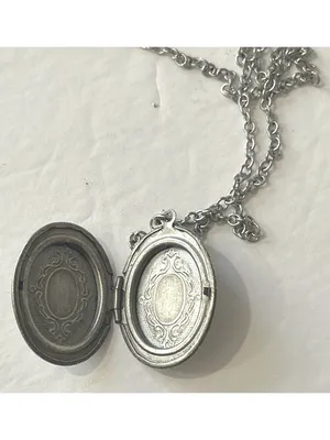 American Eagle Two Silver Strand Locket Pendant Vintage Y2K Deadstock NLM thumbnail 5