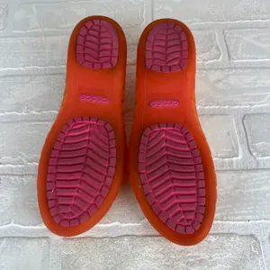 Crocs Adrina II Women 7 Orange Jelly Flats Sandals Casual Summer Vacation Travel thumbnail 12