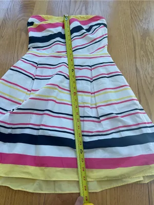 Lilly Pulitzer Lottie Strapless Dress Size 10 Yellow Pink Colorblock Style 27063 thumbnail 8