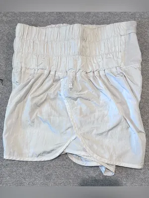 Free People The Way Home Shorts White High-Waist Athletic Shorts, summer cute ✨ thumbnail 7
