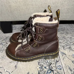 Dr. Martens 1460 Faux Fur Lined Lace-to-toe Leather Boots thumbnail 6