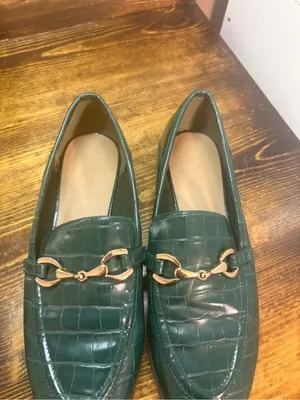 Loft green croc loafers size 8.5 thumbnail 4