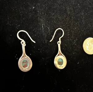 Sterling Silver 925  turquoise and dangle earrings thumbnail 3