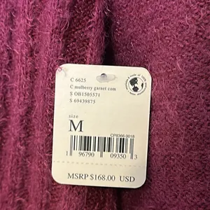 Free People Big City Turtleneck Sweater In Mulberry‎ Garnet Size Medium NWT thumbnail 8