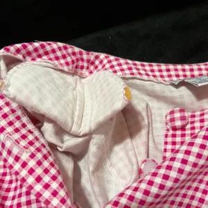 FADS VINTAGE pink white gingham button-front romper playsuit 80s 90s thumbnail 7