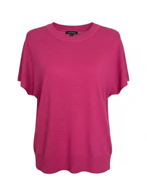 NWT Banana Republic Women's Size S Short Sleeve Pink Sweater Top Linen & Rayon thumbnail 3