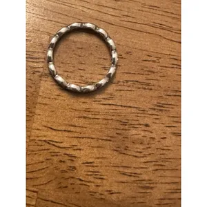 Authentic PANDORA Sparkling Leaves Silver Band~Ring 190923CZ Size 7.75 Stacking thumbnail 4