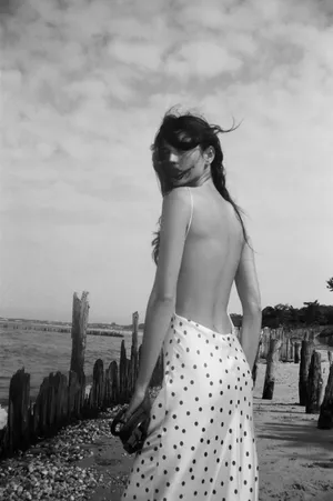 Zara Elegant Polka Dot satin effect Slip maxi Dress thumbnail 16