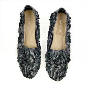 Aerosoles Let’s Drive Flutter Ruffle‎ Espadrille Slip On Loafers Black 10.5 W thumbnail 4