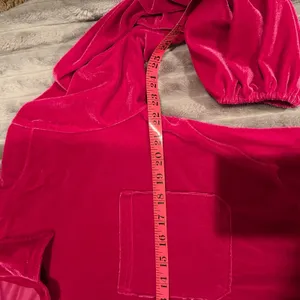 Entro Hot Pink‎ Velvet Button-Down Tunic Shirt Dress – Sz Small – Boho thumbnail 4