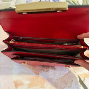 Michael Kors Red Shoulder Bag with Gold Chain thumbnail 6