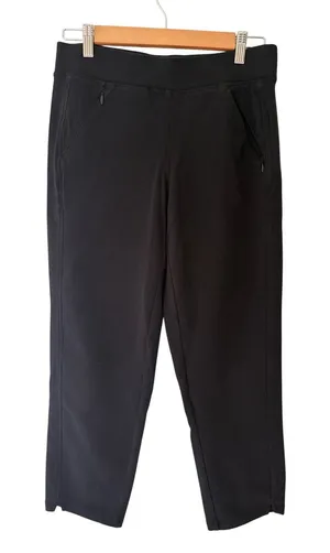 T by Talbots Black Cropped Pants S Petite Cotton Blend Zip Pockets Stretch thumbnail 1