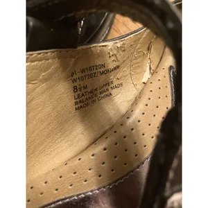 White Mountain Black Leather Mary Jane Wedge Heel Hook & Loop Strap 8.5M thumbnail 5