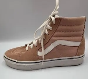 Vans Sk8-Hi Sneakers Pink Suede Canvas High Top Shoes Women Skater Retro 8.5 US thumbnail 1