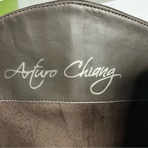 Arturo‎ Chiang brown leather felicity riding boots knee high size 7.5 thumbnail 5