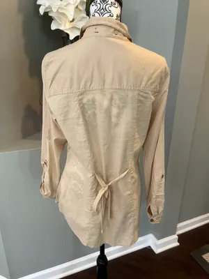 Nine West Jeans Size Medium Tan Button Down Shirt thumbnail 4