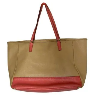 COACH Large Tan Orange Leather Tote/ Shoulder Bag thumbnail 1