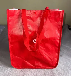lululemon athletica Red Reusable Tote with Logo Snap thumbnail 1