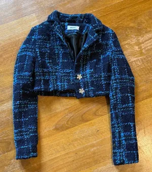 Guizio Blue and Black Tweed Jacket thumbnail 1