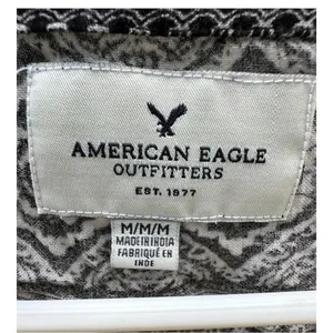 American Eagle Black and White Boho Kimono // Size M thumbnail 6