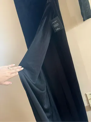 Lulus Lavish Style Black Velvet Mesh One-Shoulder Maxi Dress Size Medium Formal thumbnail 10