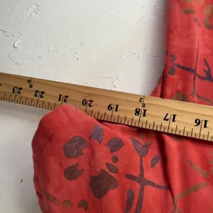 Norm Thompson Dress Vintage 90s Small Red Floral 100% Rayon Short Sleeve Maxi‎ thumbnail 7
