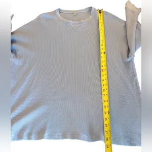 Free People Intimately Early Night Thermal Pullover Long Sleeve Light Blue Small thumbnail 8