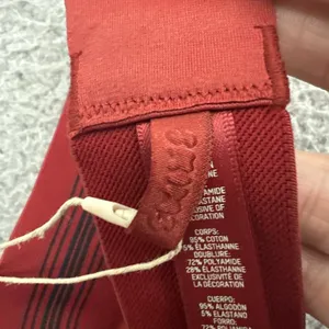 NWT Skims Plunge Bralette Brick Red Cotton Blend Women's XL thumbnail 4