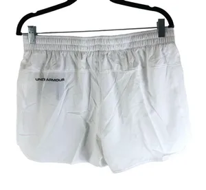Under Armour Womens UA Accelerate Training Shorts White Size L thumbnail 4
