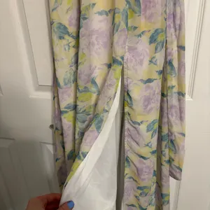 Lulu’s Effortlessly Abloom Green Multi Floral Ruched Halter Maxi Dress thumbnail 7