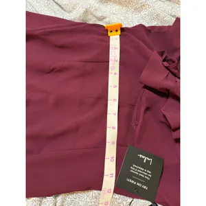 NWT Lulus Betsey Burgundy Maroon Ted Ruffled Midi Dress Size XS Lightweight thumbnail 5