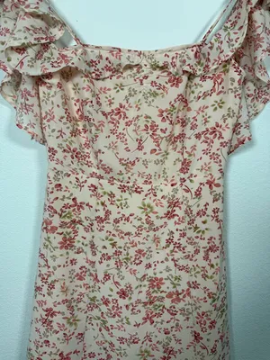 For Love & Lemons Aurora Floral Mini Dress Off Shoulder Ruffle XS thumbnail 7