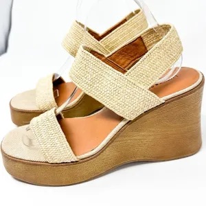 NEW Lucky Brand Delukah Ankle Strap Wedge Slingback Sandals, Size 9.5, MSRP $99 thumbnail 4