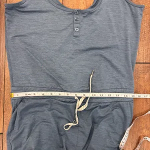 Women's Vuori Falls Jumpsuit in Light Azure Heather Blue Size M Soft $118 EUC thumbnail 12