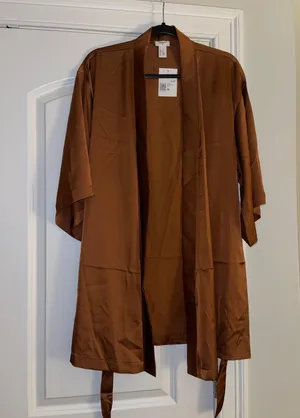 Forever 21 Brown Satin Robe thumbnail 1