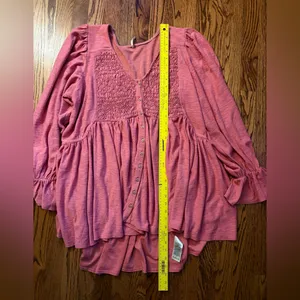 Free People “Don’t Call Me Baby” Thermal Tunic Dress – Rosie – Size Large thumbnail 10