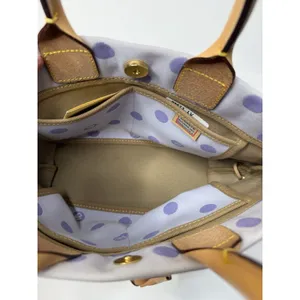 Dooney & Bourke Purple Small Tulip Tassel Polka‎ Dot Purse Handbag Chic Cute Y2K thumbnail 9