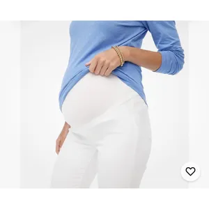 J.Crew Factory White maternity jean in signature stretch 24 thumbnail 2