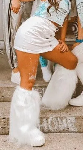 Mignon Jean White Denim Skirt thumbnail 1