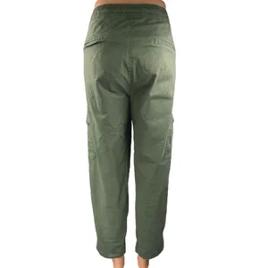 Cotton On Green Straight Leg Elastic Waist Drawstring Trousers Cargo Pants Sz 10 thumbnail 3