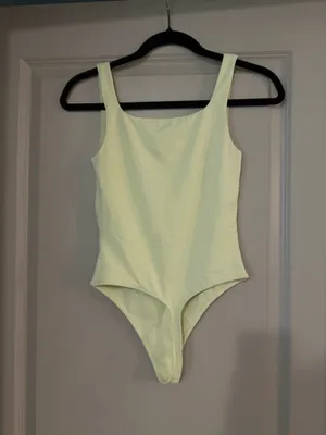 Aritzia Soft Green Original Contour Pursue Squareneck Bodysuit thumbnail 4