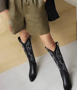 Princess Polly Black Cowboy Boots thumbnail 3