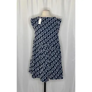 NWT!! Anthropologie MAEVE Lisanne Textured Tunic Tiered Dress Blue White X-Small thumbnail 8