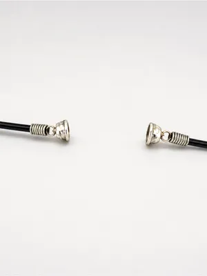 Sterling Silver Gothic Bird On Black Leather Cord thumbnail 4