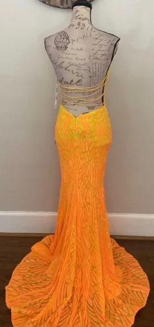 Jovani Prom Dress Ombré Yellow Orange thumbnail 2