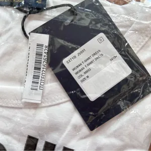 NWT Cavalli Class by Roberto Cavalli Logo T-Shirt Minidress White Size Medium thumbnail 5