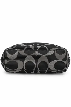 Coach Signature Black & Silver Jacquard Tote Bag – Style F20429 thumbnail 4