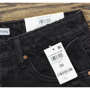 And Now This Womens Distressed Ultra High Rise Straight Jeans Black 29 thumbnail 4