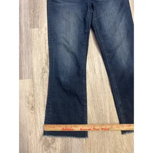 J.Crew Demi Boot Crop Dark Wash High Rise Button Fly Raw Hem Jeans 27 thumbnail 8