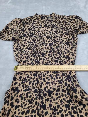 Reformation Dusk Dress Midi Animal Print Size 0 Open Back thumbnail 8